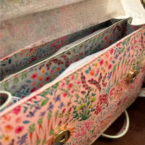 Betsey Johnson Floral Satchel NWT Ditsy Garden Top Handle Crossbody Cottagecore - Picture 9 of 12